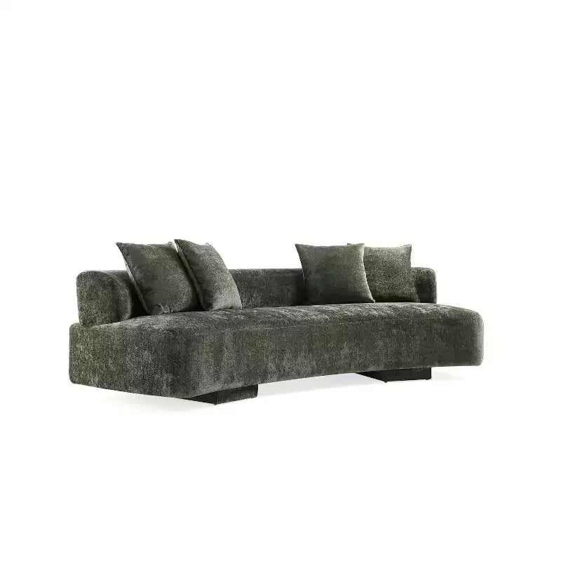 Manhattan Comfort Divano a 3 Posti (112") e 2 Poltrone Accent Chenille Verandah